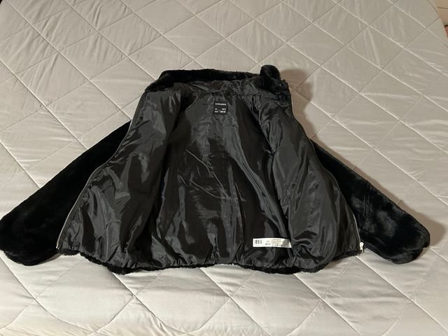 Pellicciotto nero bambina