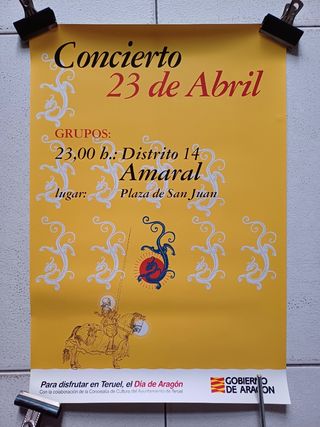 Poster Distrito 14 y Amaral.