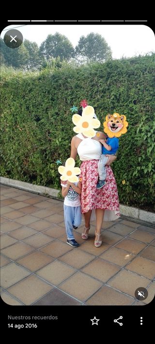 Falda midi estampada 