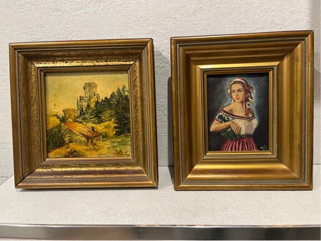 2 pequeños cuadros antiguos