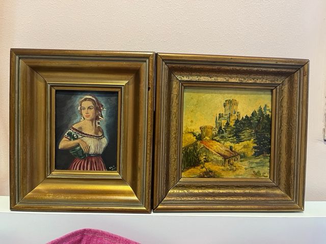 2 pequeños cuadros antiguos