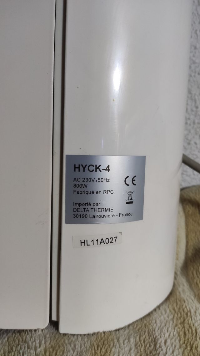 Radiador Eléctrico 800 wat.