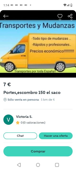 Portes, mudanzas etc....