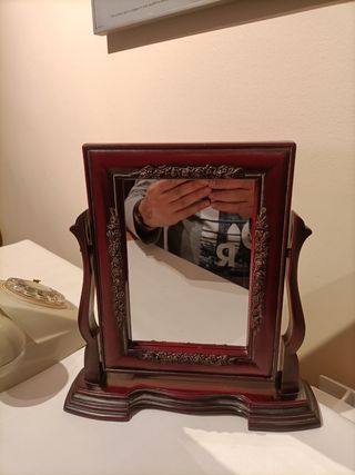 Antiguo,Espejo de Tocador o Sobremesa