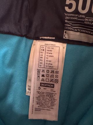 Pantalones esqui niño