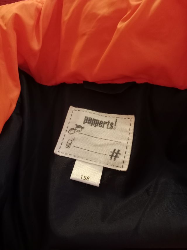 Chaqueton parka color naranja 13años