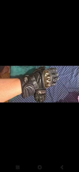 Guanti per moto in pelle con protezioni