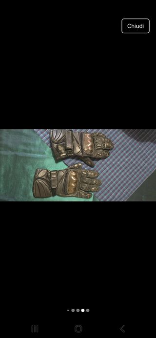 Guanti per moto in pelle con protezioni