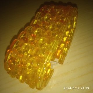 PULSERA NARANJA DE BAQUELITA ARTESANAL