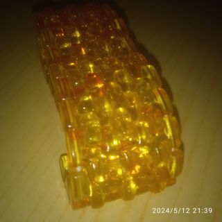 PULSERA NARANJA DE BAQUELITA ARTESANAL