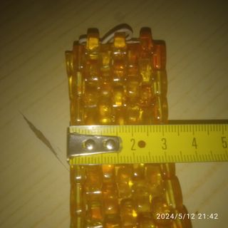 PULSERA NARANJA DE BAQUELITA ARTESANAL