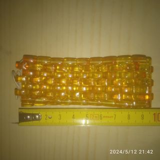 PULSERA NARANJA DE BAQUELITA ARTESANAL