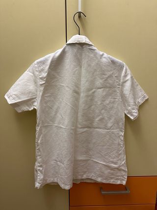 Camicia ricamata a mano in lino vintage