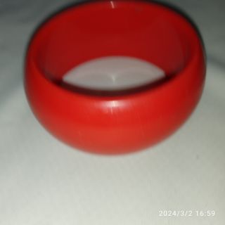 4 PULSERAS  BAQUELITA  COLORES ROJA, BLANCA, AZUL