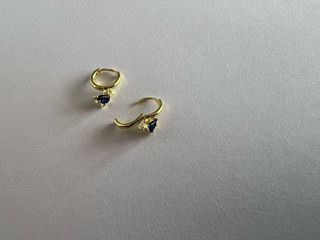 Pendientes Dino Aro Azul