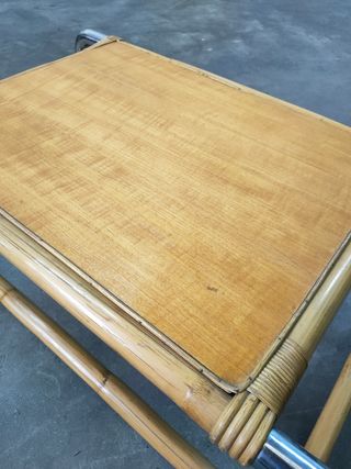 Alquiler Mesa Baja Bambú Mid Century