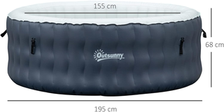 Piscina Idromassaggio Gonfiabile con 108 Getti, Sp