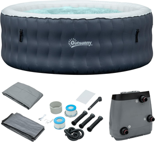 Piscina Idromassaggio Gonfiabile con 108 Getti, Sp