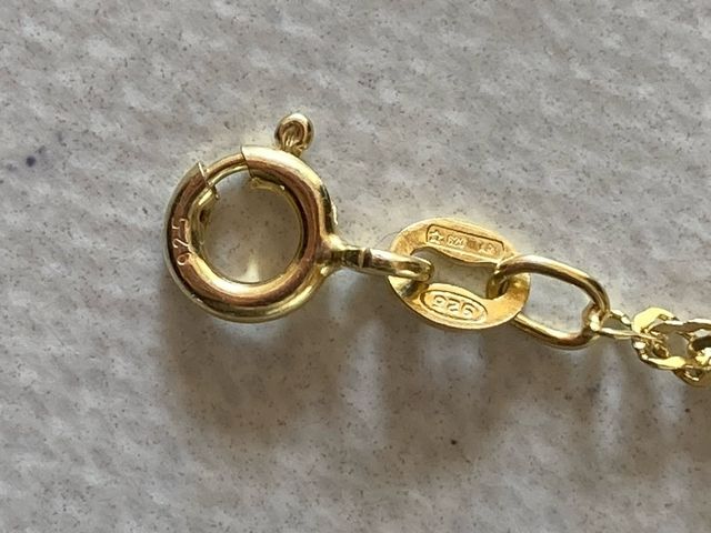 Catenina argento dorato a maglia intrecciata