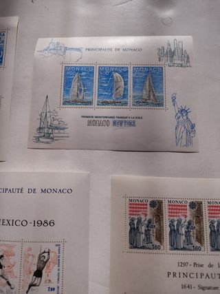 Sellos Principado de Mónaco años 80.