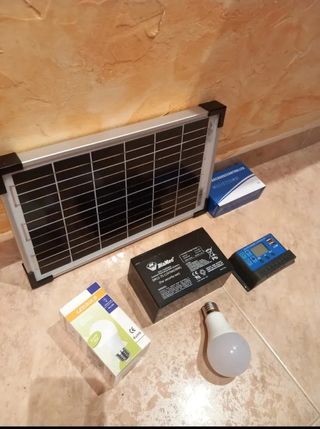 Solar 12v kit completo con batería 12v