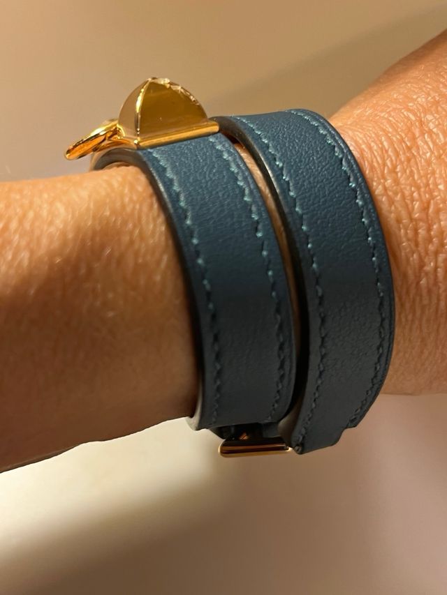 Pulsera Hermés modelo Rivale doble tour.
