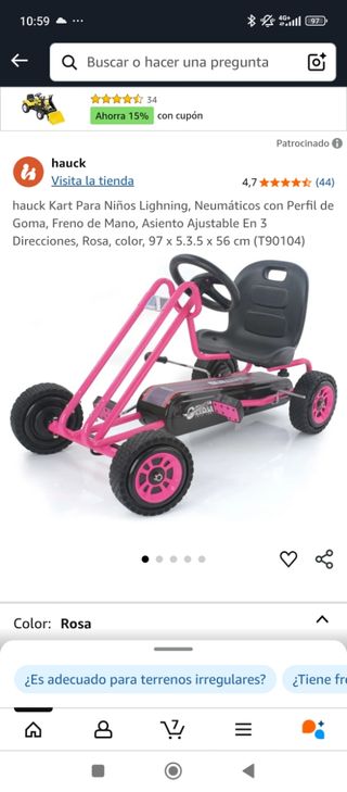 Kart pedales rosa  Perfecto para regalo de navidad