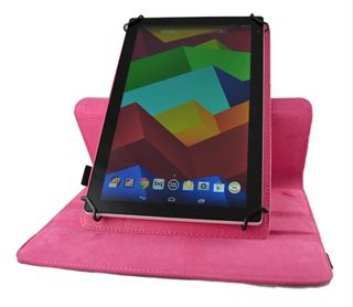 Funda tablet fucsia giratoria