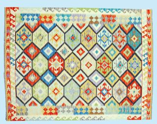 Autentico KILIM Lana Kaudani Misura 200x157 CM