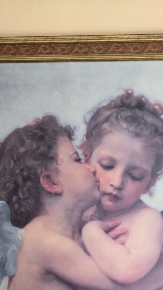 Cuadro Ángeles "El primer beso"