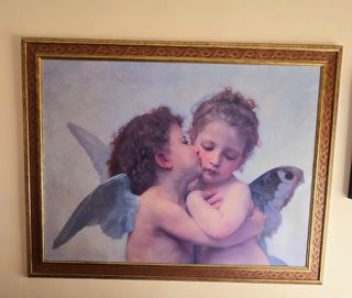 Cuadro Ángeles "El primer beso"