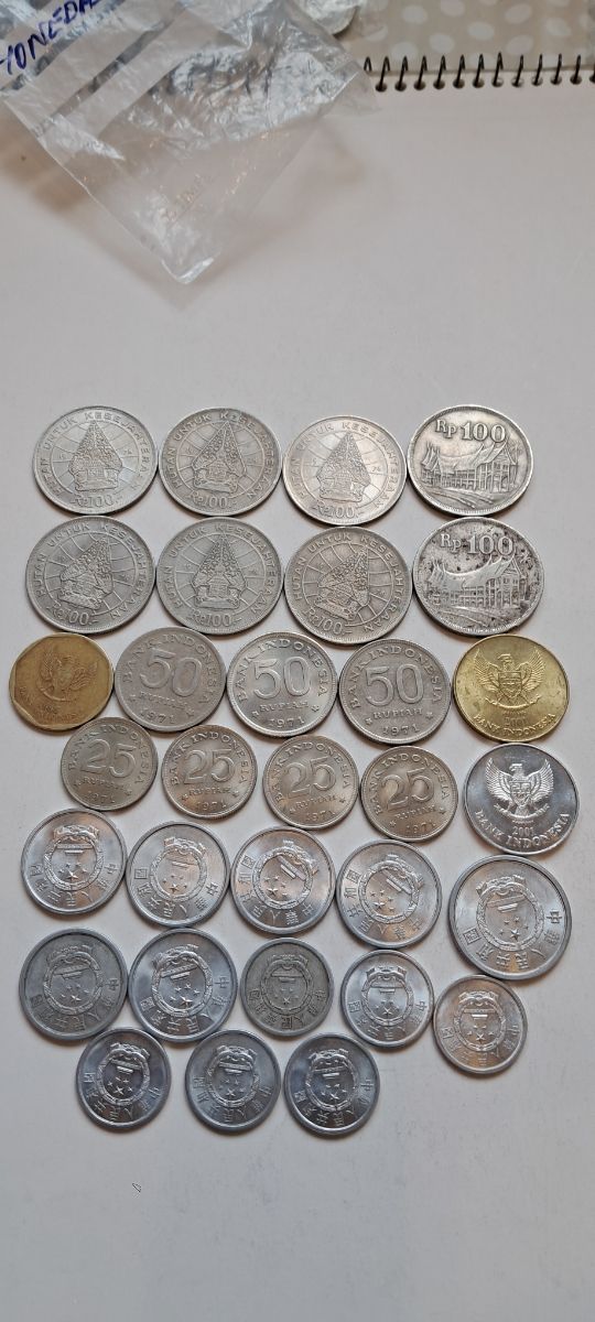 Monedas de Indonesia.