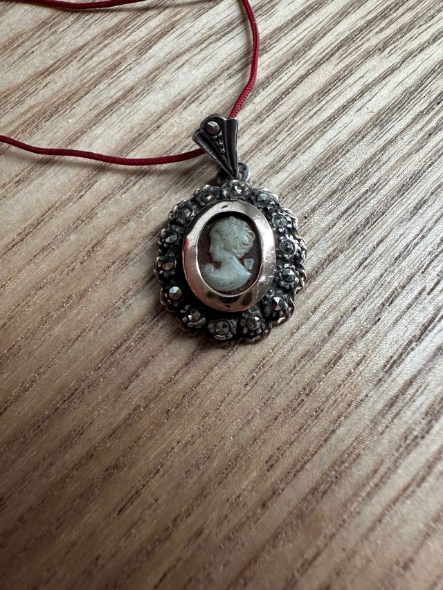 Colgante camafeo antiguo plata de ley