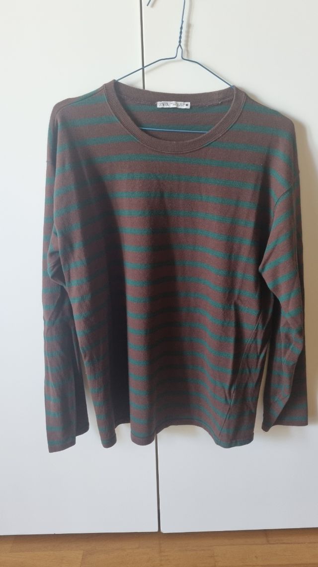 Maglia Zara verde marrone tg l