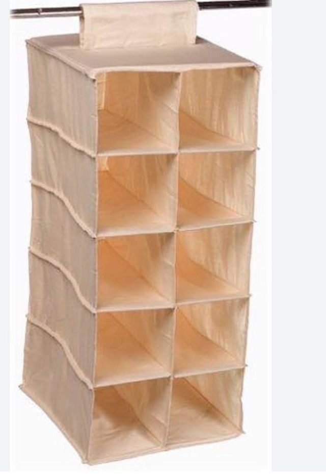 Zapatero de tela colgable para 12 pares