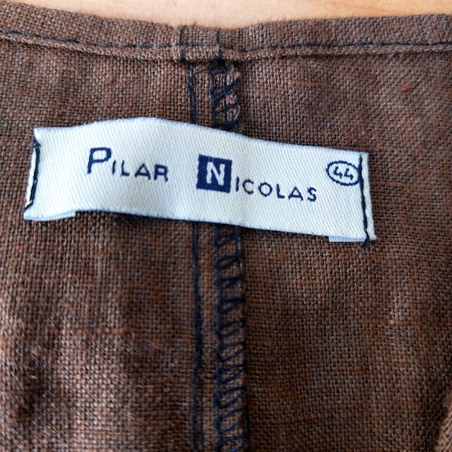 Vestido Pilar Nicolas.Marron lino T 44