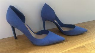 Zapato de tacon azul talla 39