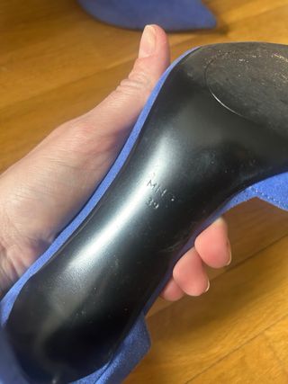 Zapato de tacon azul talla 39