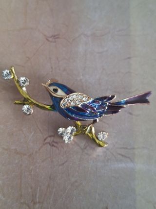 Broche ave bisutería joyas mujer regalo lujo
