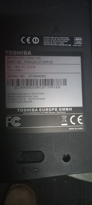 Ordenador Toshiba