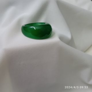 Anillo de Piedra Ágata Natural, Gema color Verde