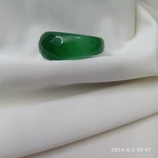 Anillo de Piedra Ágata Natural, Gema color Verde