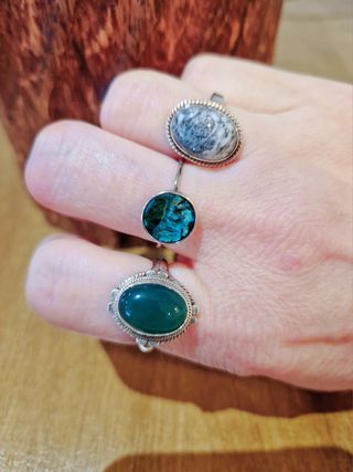 3 anillos plata, en perfecto estado