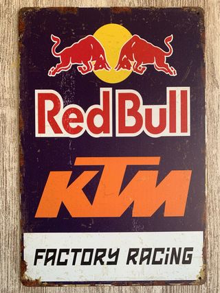 Cartel metálico Red Bull KTM 20x30 cm Factory Racing