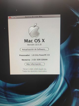 Ordenador de mesa iMac 2006 120GB Kingston SSD