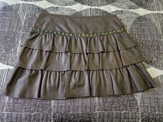 Minifalda Cuero Volantes