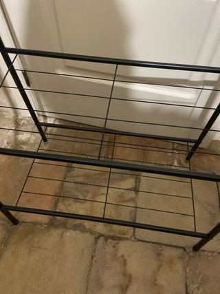 Perchero burro metalico con doble zapatero