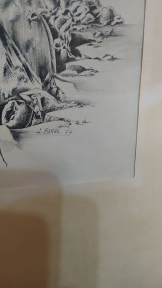 Cuadro firmado J. Barbí. Pintor gallego.