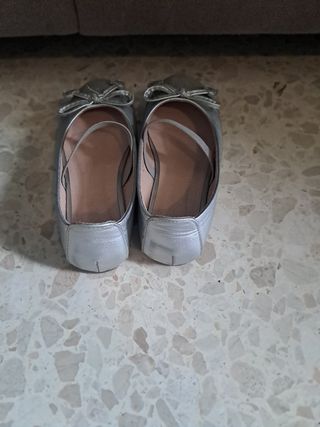 Bailarinas color plata niña 28