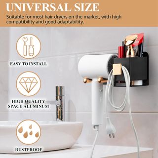 Soporte de pared para secador de pelo